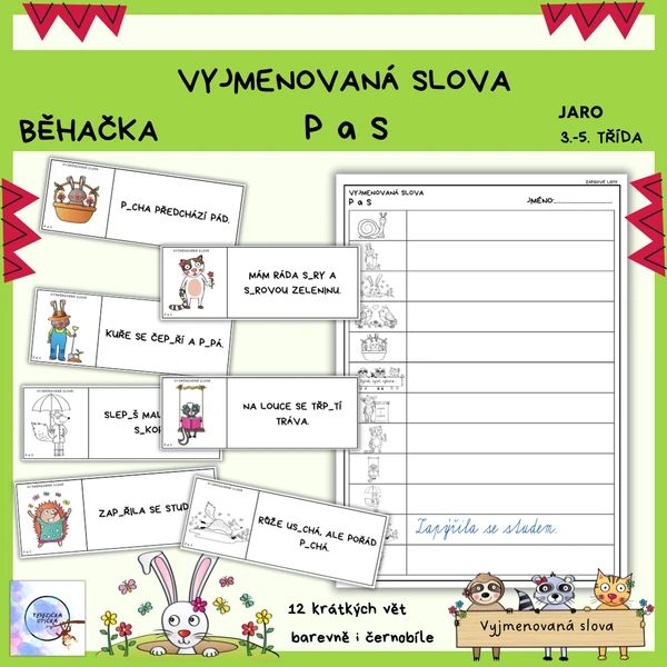 Vyjmenovaná slova po P a S - běhačka JARO