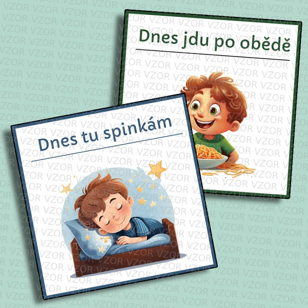 Karty "po obědě" a "po spaní"