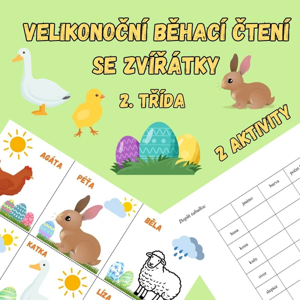 Velikonoční běhací čtení se zvířátky