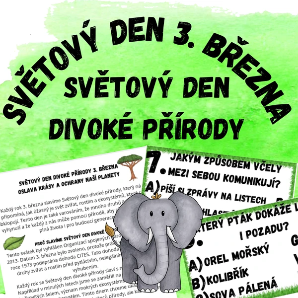 Světový den divoké přírody 3. března - čtení a běhačka s tajenkou