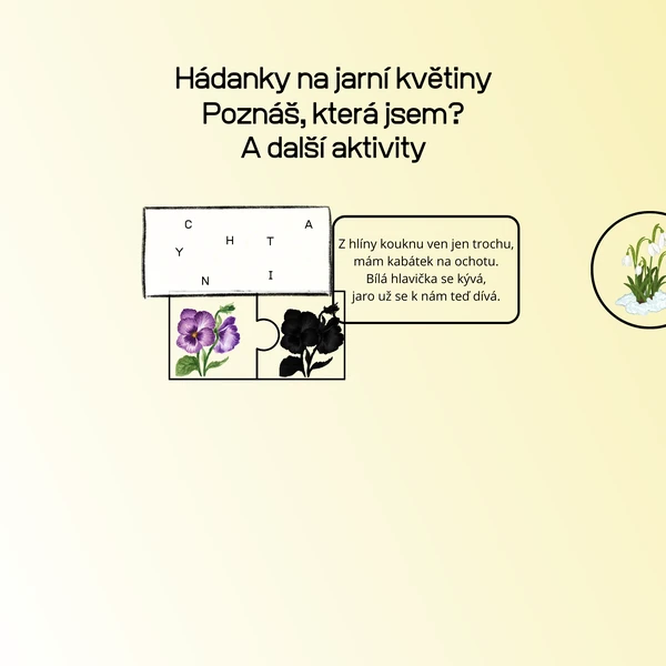 Hádanky na jarní květiny. Poznáš, která jsem? A další aktivity
