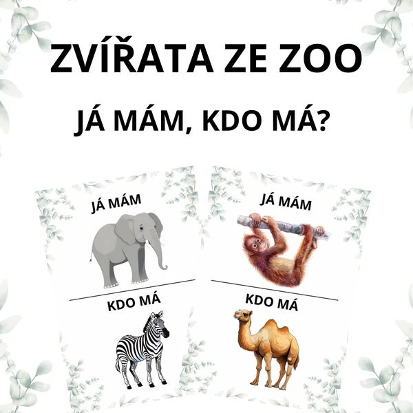 ZVÍŘATA ZE ZOO - Já mám, kdo má? 🦩