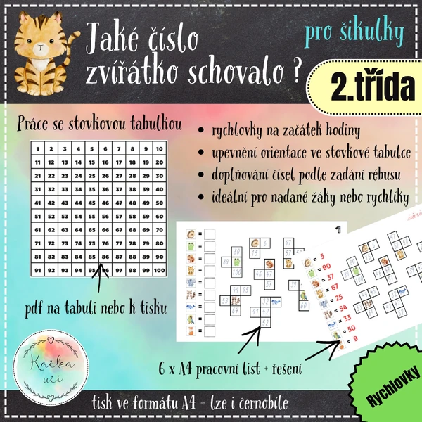 Jaké číslo zvířátko schovalo?