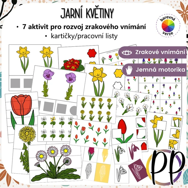 Jarní květiny - zrakové vnímání