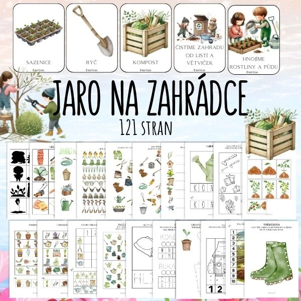 Jaro na zahrádce - velký soubor aktivit
