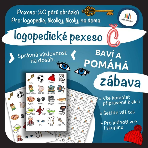 Logopedické pexeso: hláska "Č"