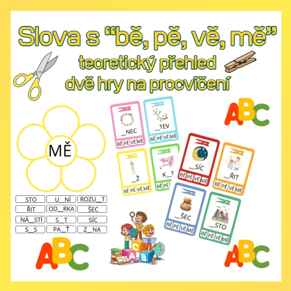 Slova s bě, pě, vě, mě