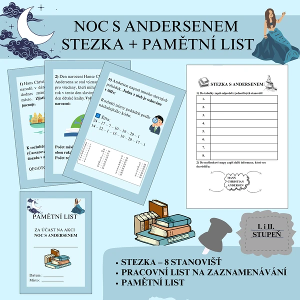 Noc s Andersenem – ⁠⁠⁠⁠⁠⁠stezka + pamětní list