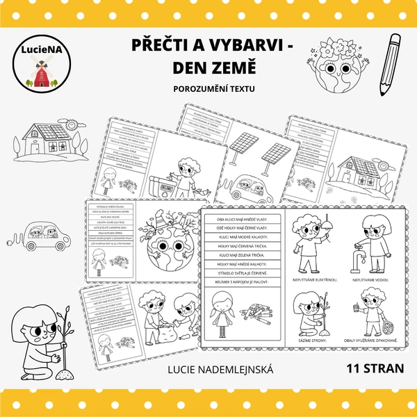 PŘEČTI A VYBARVI - DEN ZEMĚ