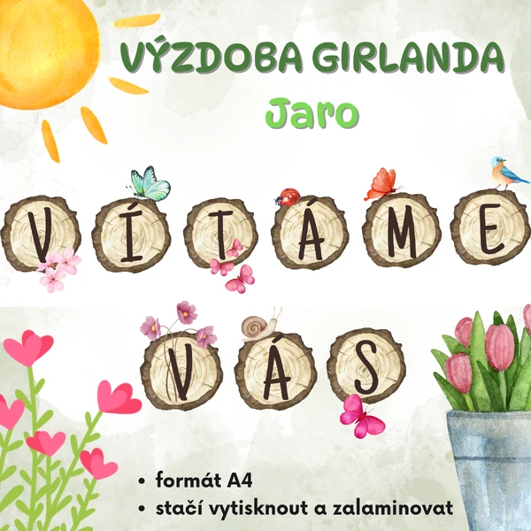 GIRLANDA - Vítáme Vás - JARO