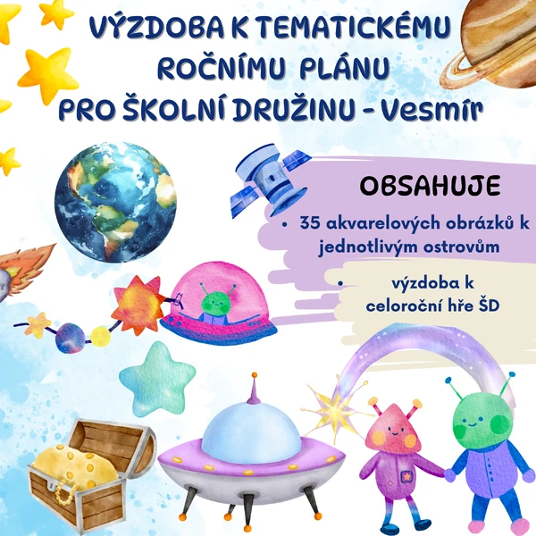 VÝZDOBA k celoročnímu tematickému plánu školní družiny - VESMÍR
