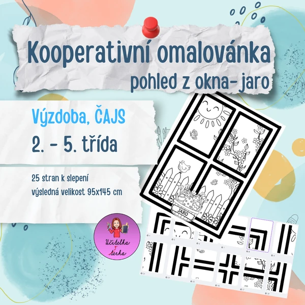 Kooperativní omalovánka - Jaro