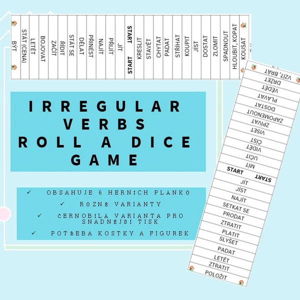 Irregular verbs - roll a dice - game