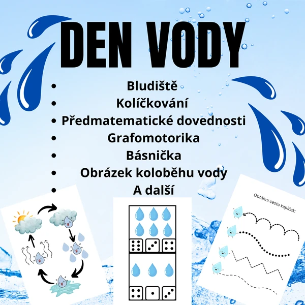 Den vody- pracovní listy 
