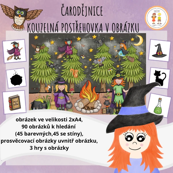Čarodějnice - kouzelná postřehovka v obrázku