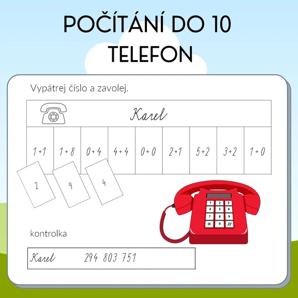 Počítání do 10 - telefon