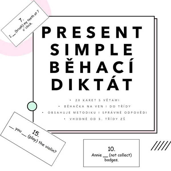 Present simple - běhací diktát