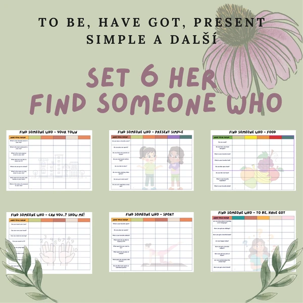 find someone who - set 6 her na komunikaci 3. - 6. třída