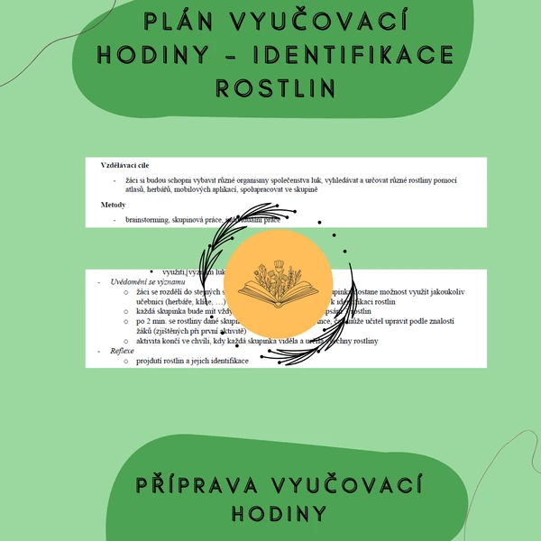 Plán hodiny - Identifikace rostlin