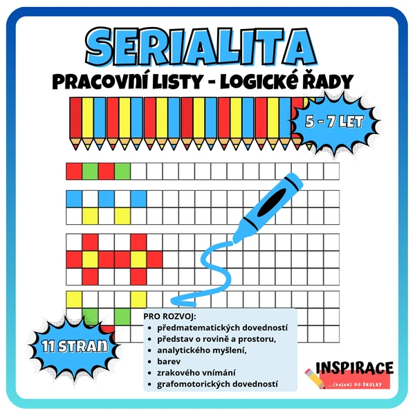 SERIALITA /POSLOUPNOST (pracovní listy 5-7 let)