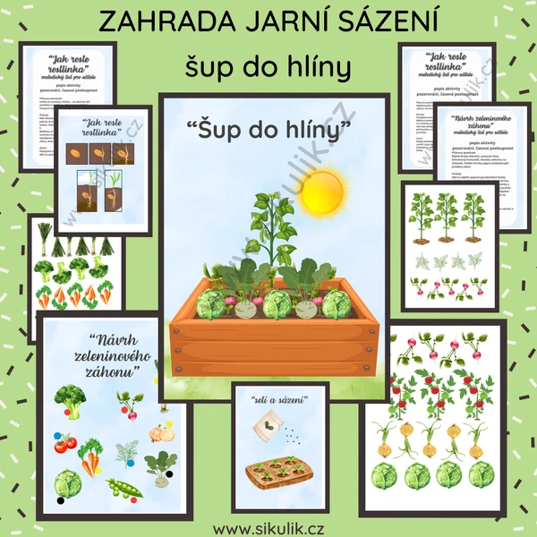 ZAHRADA JARNÍ SÁZENÍ šup do hlíny