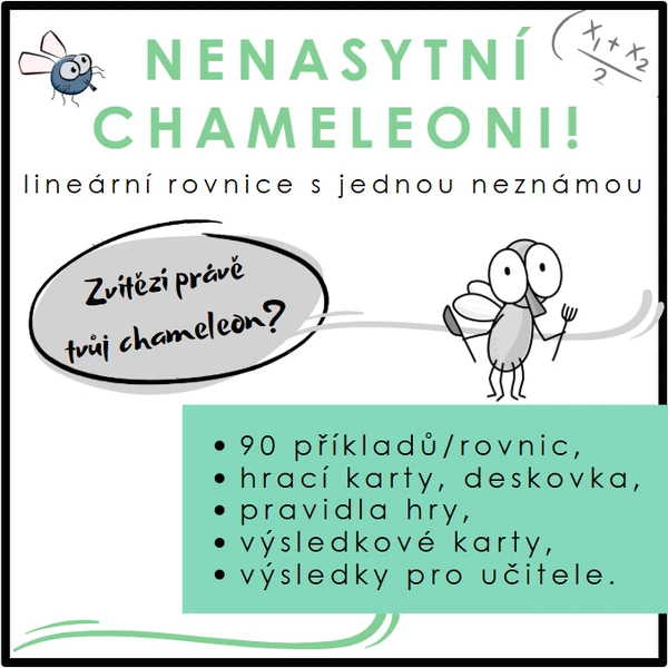 Nenasytní chameleoni - rovnice.