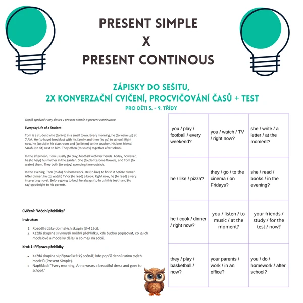 present simple x present continous