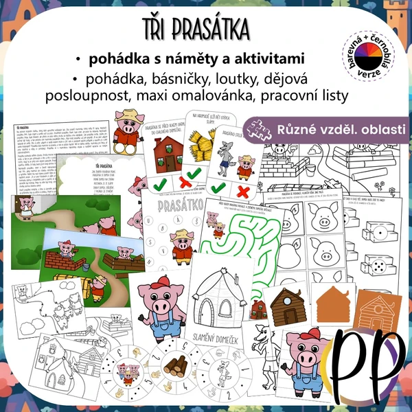 Tři prasátka - pohádka s náměty a aktivitami