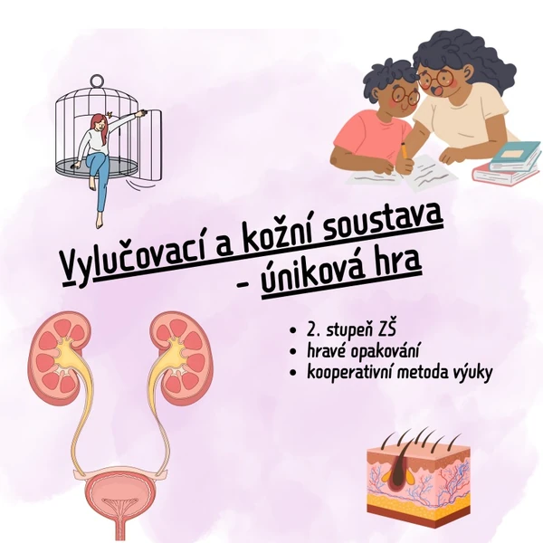Vylučovací a kožní soustava - úniková hra