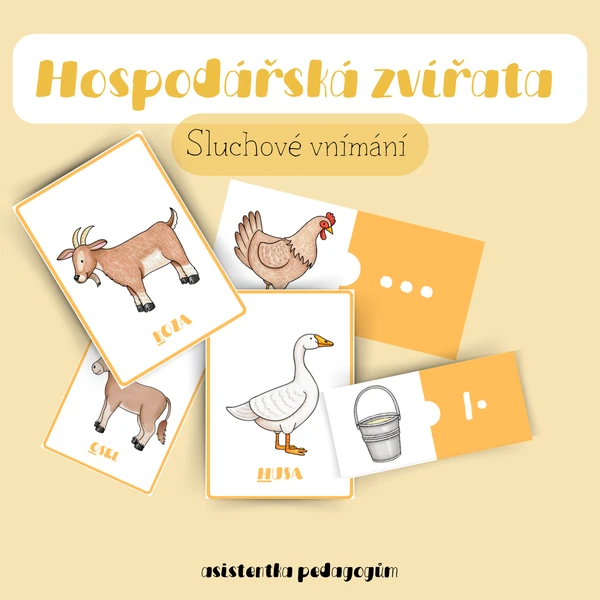 Hospodářská zvířata - Sluchové vnímání - Slabiky a hlásky