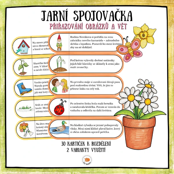 Jarní spojovačka - čtení s porozuměním