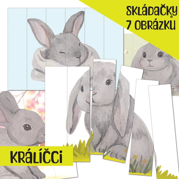Velikonoční králíčci – Skládačka pro děti