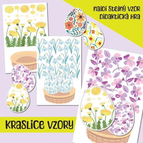 Vzorované kraslice - velikonoce
