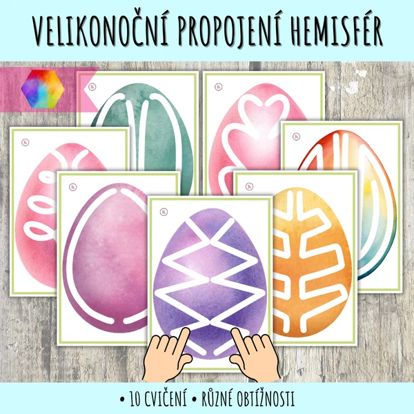 Cvičení na propojení hemisfér mozku - Velikonoce