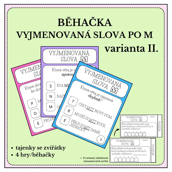 Vyjmenovaná slova po M - běhačka II. 