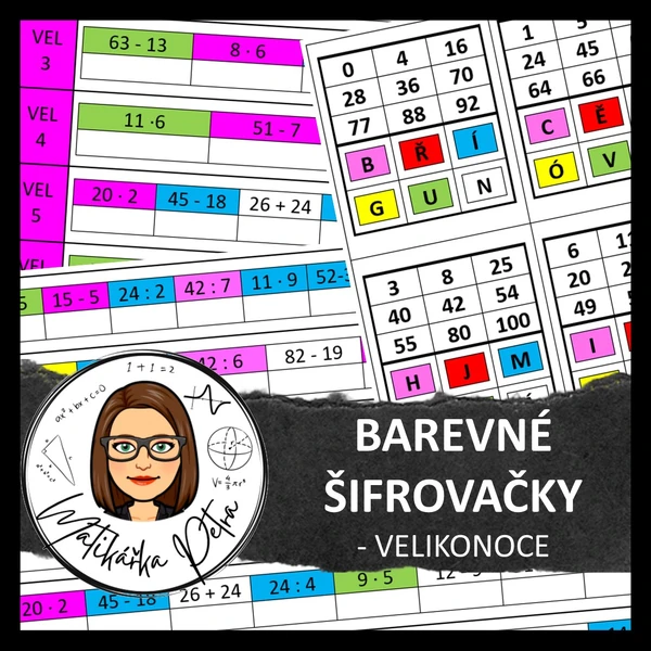 BAREVNÉ ŠIFROVAČKY - VELIKONOCE