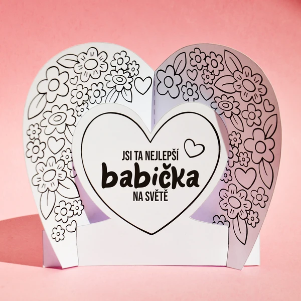 Nejlepší babička - skládačka a omalovánka v jednom