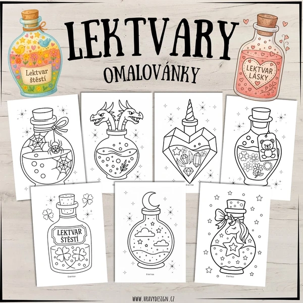 Omalovánky - kouzelné lektvary