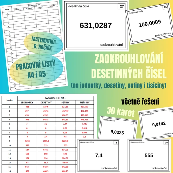 Zaokrouhlování desetinných čísel