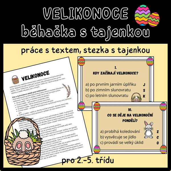 Velikonoce - běhačka s tajenkou