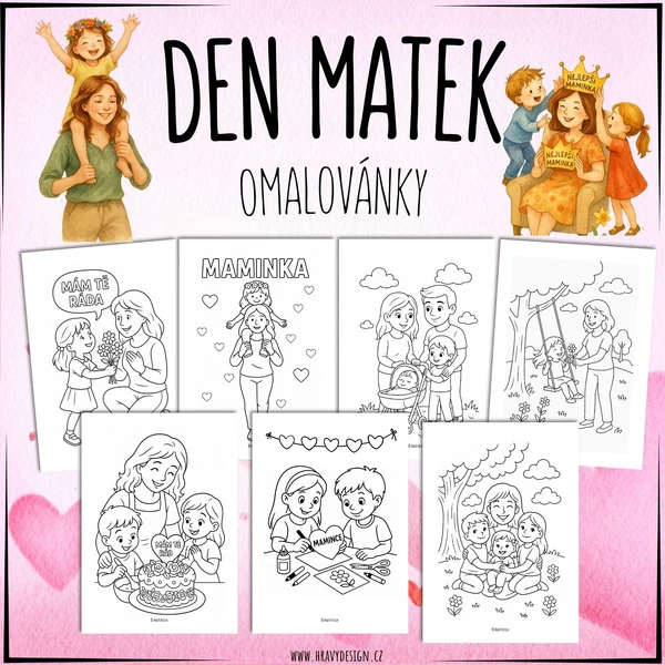 Den matek - Omalovánky
