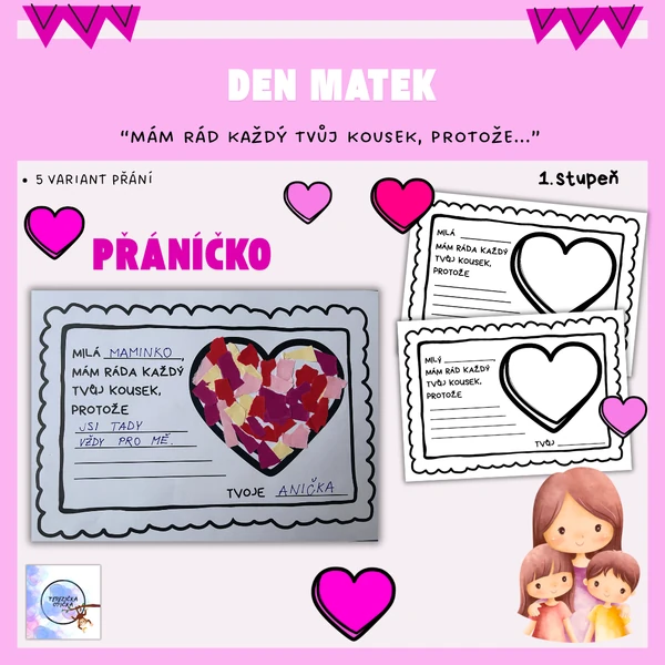 Den matek - přáníčko "Mám rád každý tvůj kousek..."