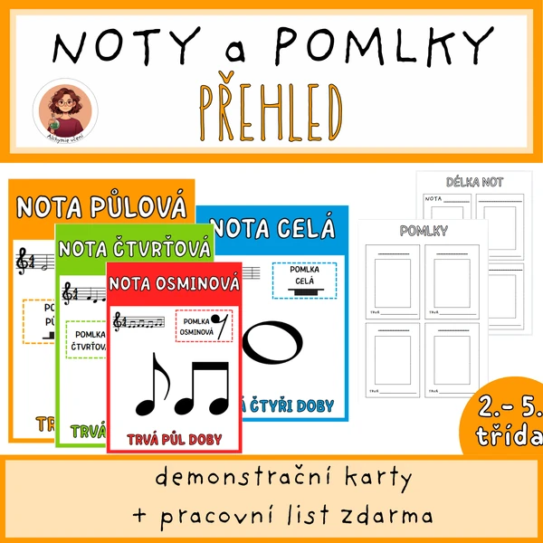 Noty a pomlky - přehled