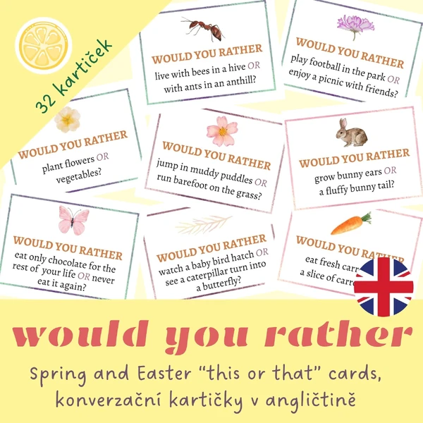 Conversation cards - spring and Easter | konverzační kartičky v angličtině