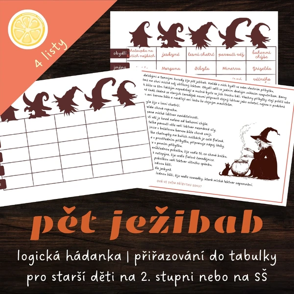 PĚT JEŽIBAB - logická hádanka