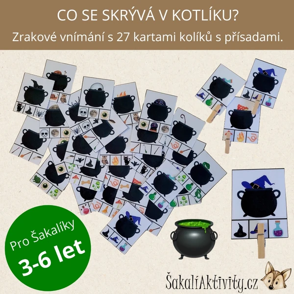  ČARODĚJNICE - Co se skrývá v kotlíku? - zrakové vnímání 