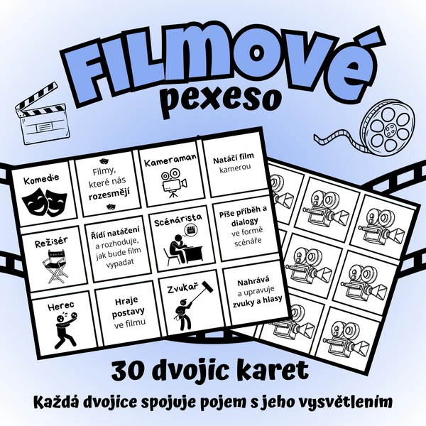 🎬 FilMové pexeso – učíme se hrou!🎬 