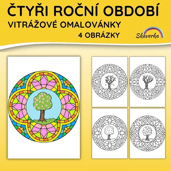 VITRÁŽOVÉ OMALOVÁNKY – Čtyři roční období