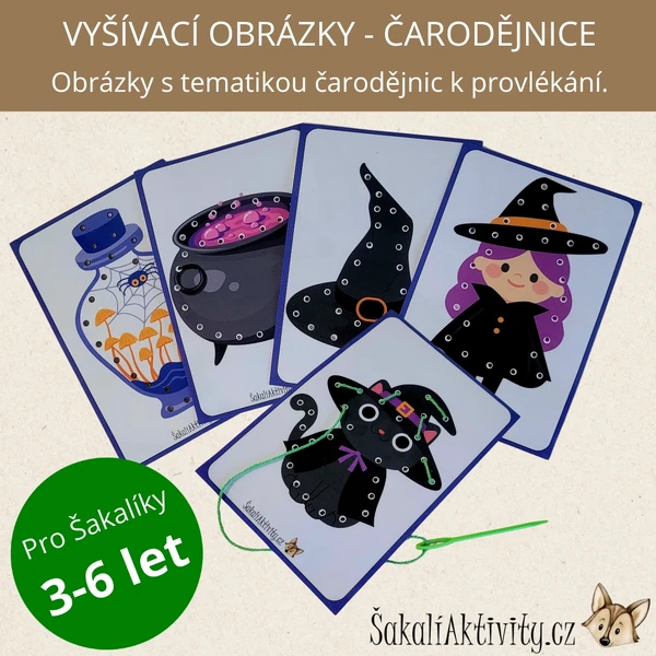  VYŠÍVACÍ OBRÁZKY - Čarodějnice 