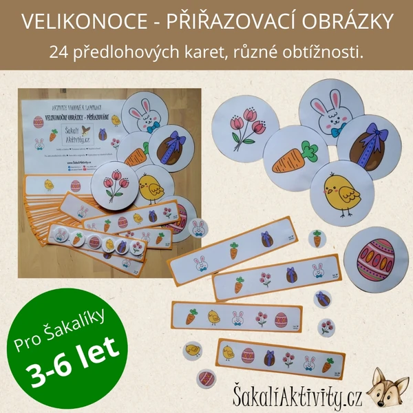VELIKONOCE - PŘIŘAZOVACÍ OBRÁZKY